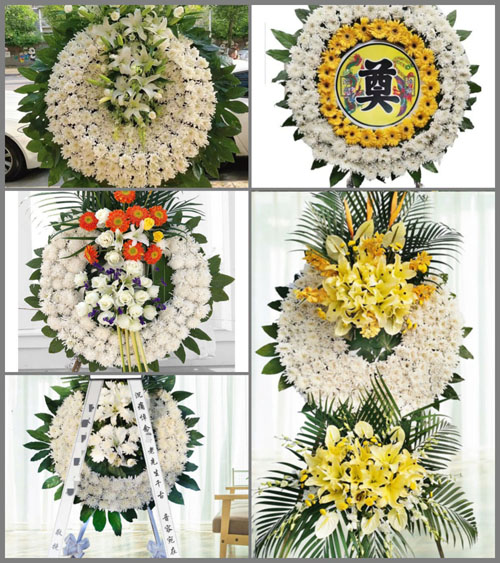 四川成都崇州市王场镇五福社区花圈速递